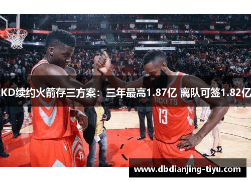 KD续约火箭存三方案：三年最高1.87亿 离队可签1.82亿
